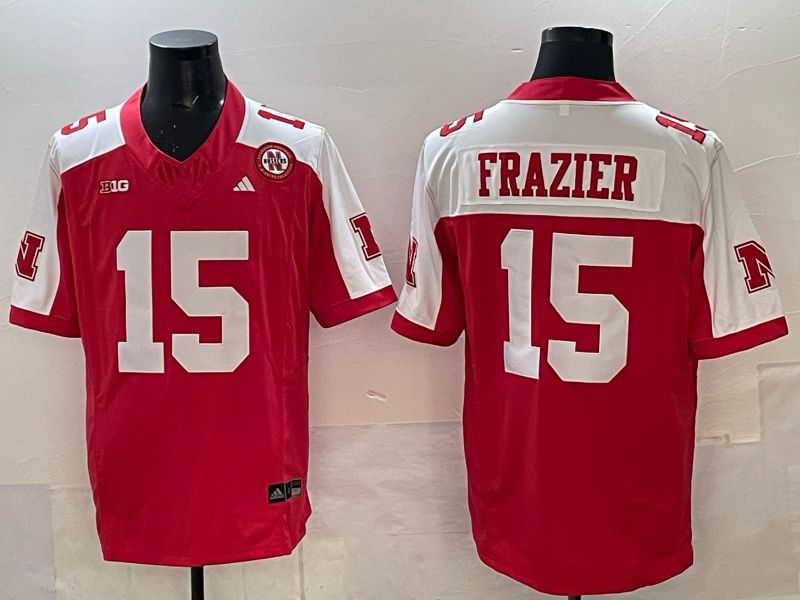 Men Nebraska Cornhuskers #15 Frazier red 2025 Vapor Limited NCAA Jersey 02